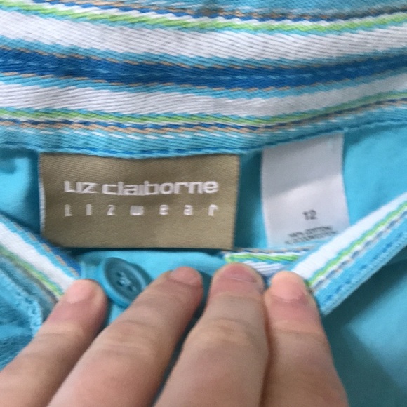 Liz Claiborne Blue Cargo Chino Pants - Picture 4 of 8